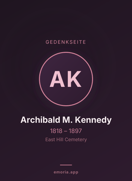 Gedenkportrait von Archibald M. Kennedy