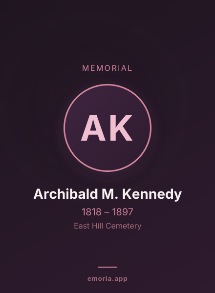 Memorial portrait of Archibald M. Kennedy