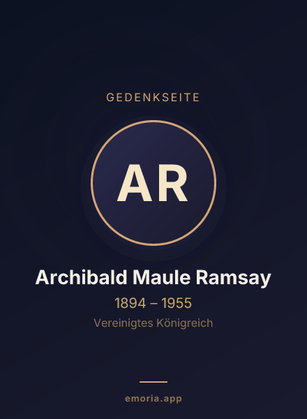 Gedenkportrait von Archibald Maule Ramsay