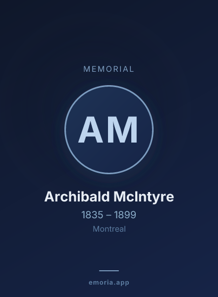 Memorial portrait of Archibald McIntyre