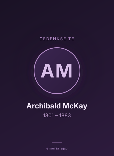Gedenkportrait von Archibald McKay