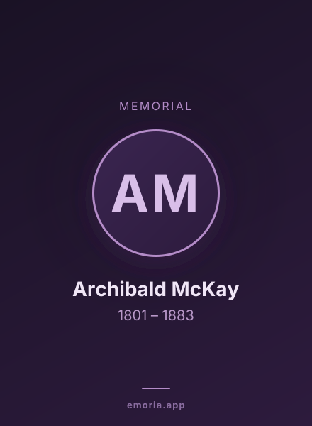 Memorial portrait of Archibald McKay