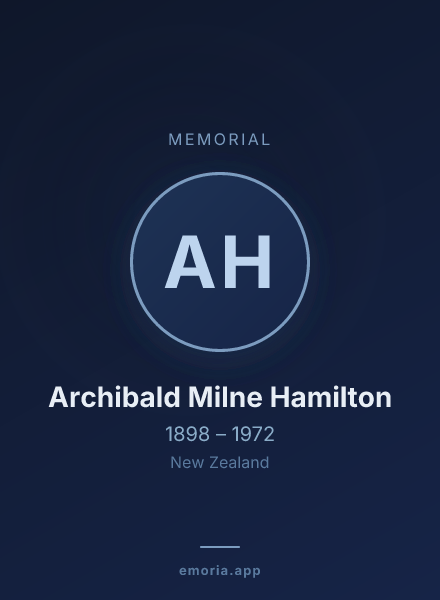 Memorial portrait of Archibald Milne Hamilton