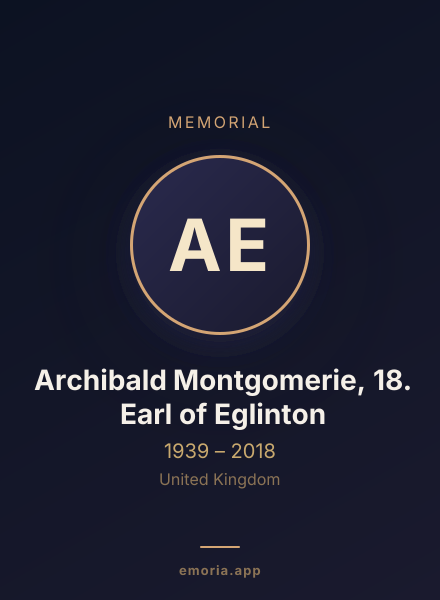 Memorial portrait of Archibald Montgomerie, 18. Earl of Eglinton