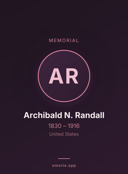 Memorial portrait of Archibald N. Randall