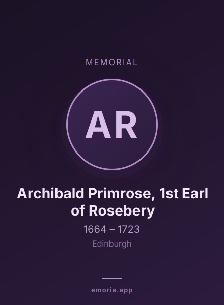 Memorial portrait of Archibald Primrose, 1st Earl of Rosebery