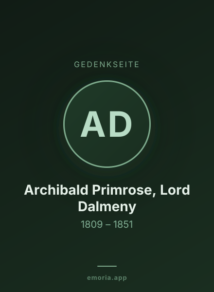 Gedenkportrait von Archibald Primrose, Lord Dalmeny