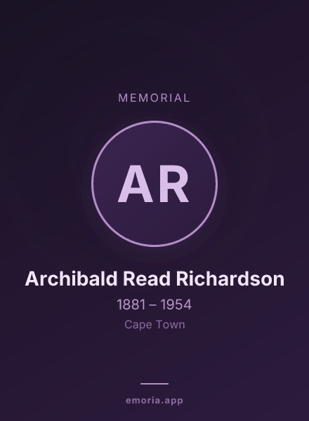 Memorial portrait of Archibald Read Richardson