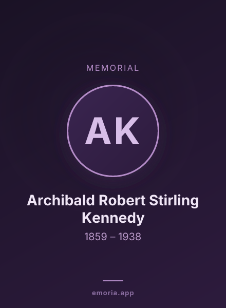 Memorial portrait of Archibald Robert Stirling Kennedy