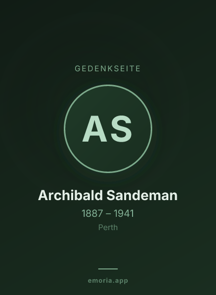 Gedenkportrait von Archibald Sandeman