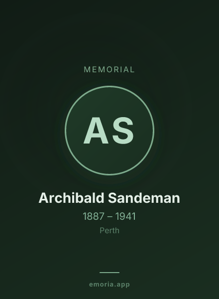Memorial portrait of Archibald Sandeman