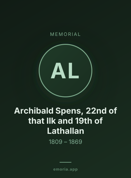 Memorial portrait of Archibald Spens, 22nd of that Ilk and 19th of Lathallan