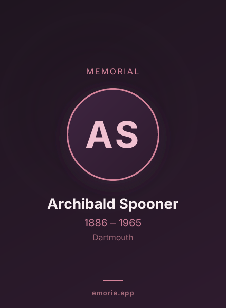 Memorial portrait of Archibald Spooner