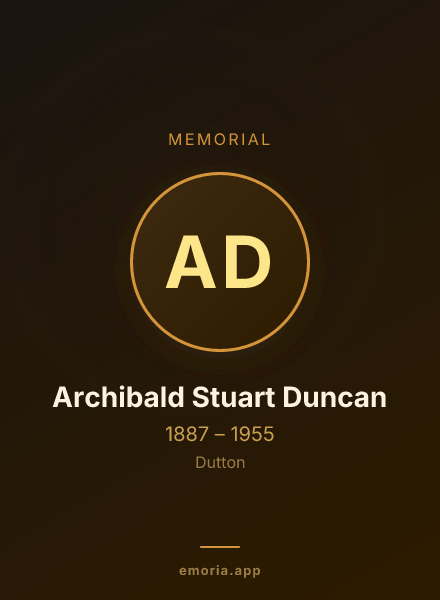 Memorial portrait of Archibald Stuart Duncan