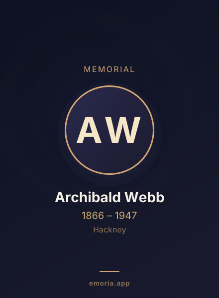 Memorial portrait of Archibald Webb