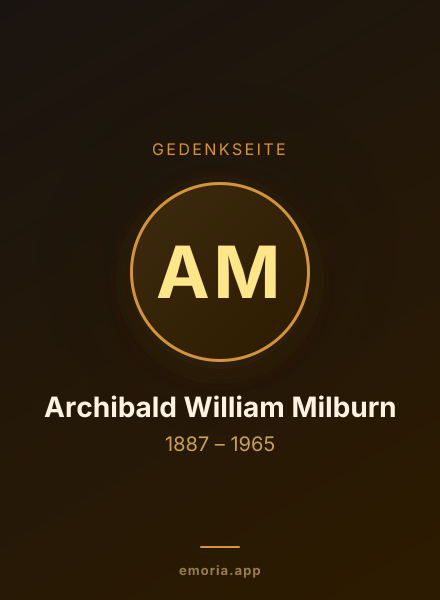 Gedenkportrait von Archibald William Milburn