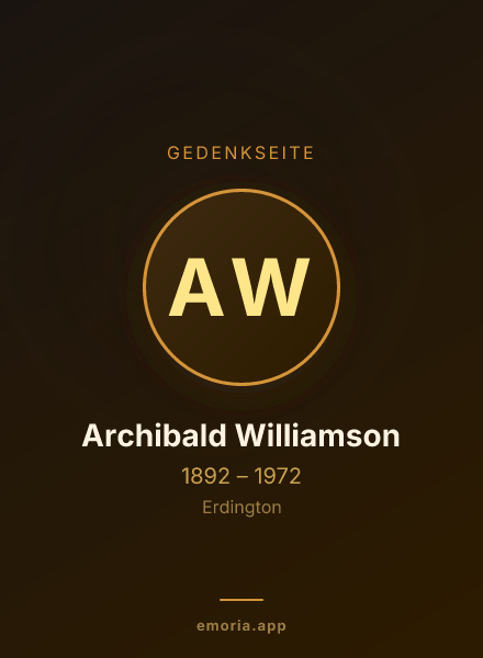 Gedenkportrait von Archibald Williamson