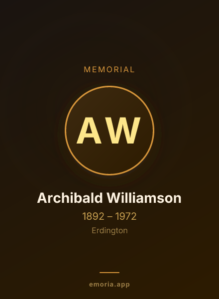 Memorial portrait of Archibald Williamson