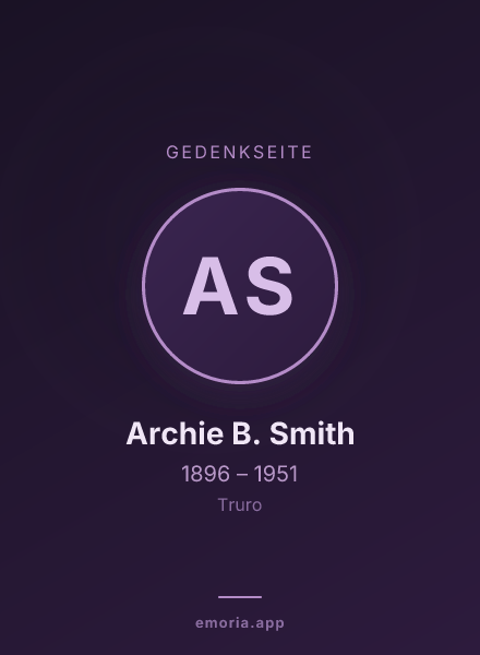 Gedenkportrait von Archie B. Smith