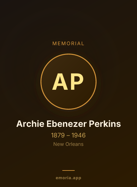 Memorial portrait of Archie Ebenezer Perkins