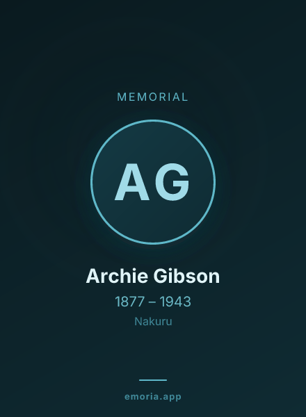 Memorial portrait of Archie Gibson