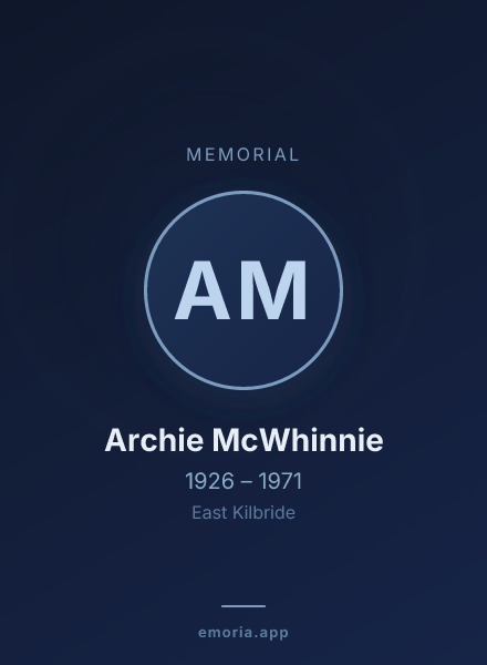 Memorial portrait of Archie McWhinnie
