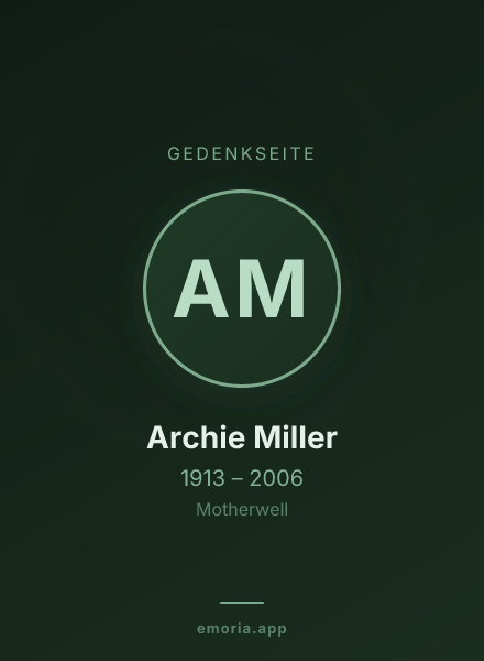 Gedenkportrait von Archie Miller
