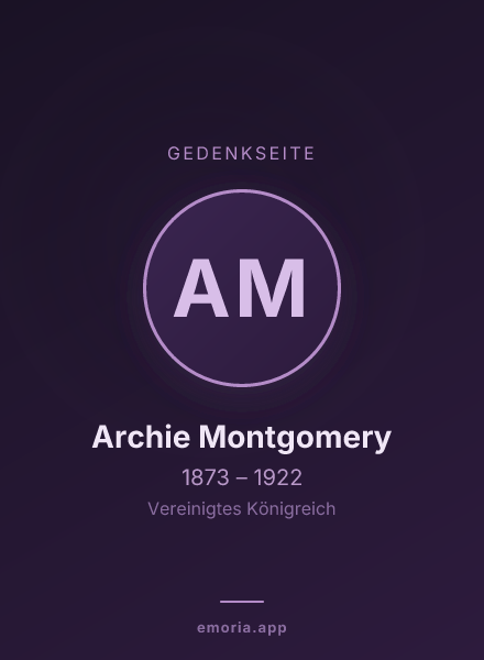 Gedenkportrait von Archie Montgomery