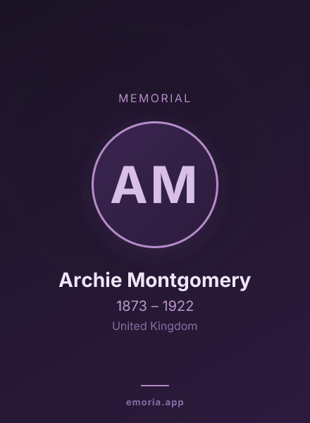 Memorial portrait of Archie Montgomery