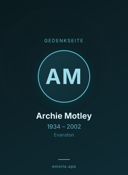 Gedenkportrait von Archie Motley
