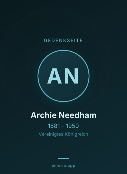 Gedenkportrait von Archie Needham