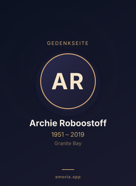 Gedenkportrait von Archie Roboostoff