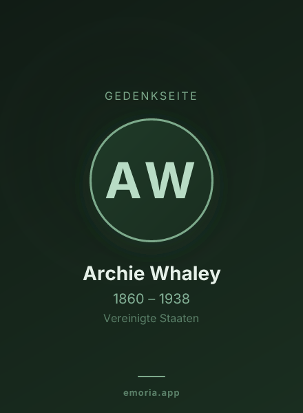 Gedenkportrait von Archie Whaley