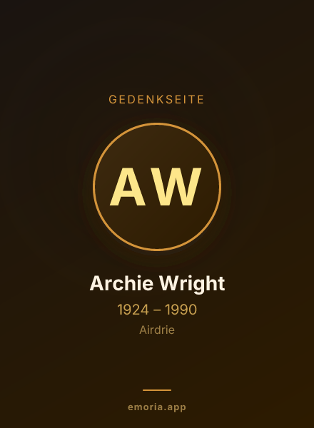 Gedenkportrait von Archie Wright