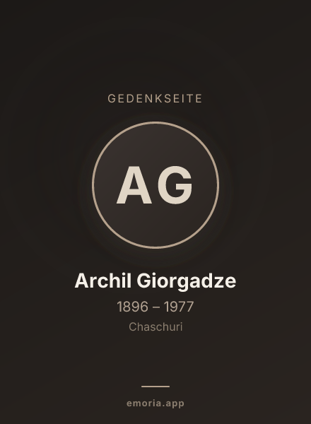 Gedenkportrait von Archil Giorgadze