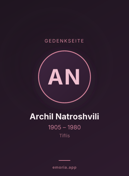 Gedenkportrait von Archil Natroshvili