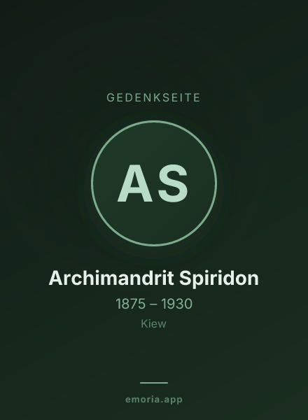 Gedenkportrait von Archimandrit Spiridon