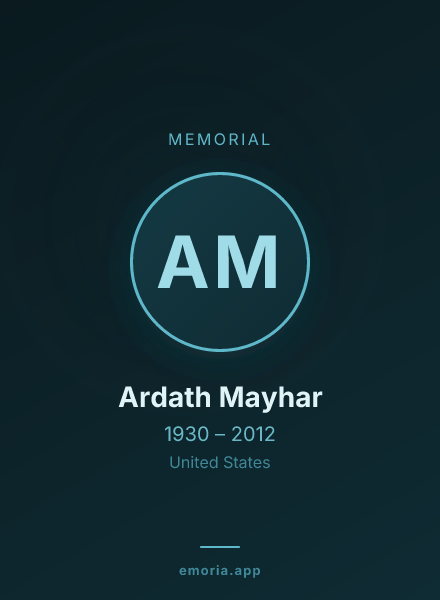 Memorial portrait of Ardath Mayhar