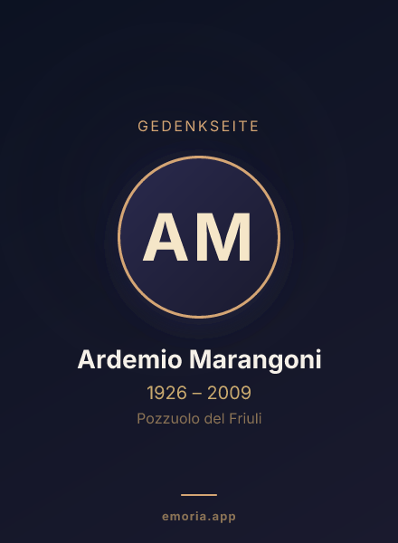 Gedenkportrait von Ardemio Marangoni