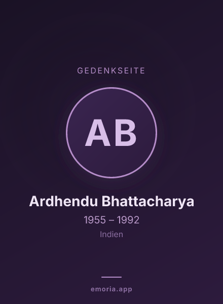 Gedenkportrait von Ardhendu Bhattacharya