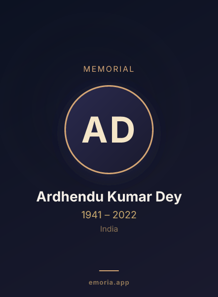 Memorial portrait of Ardhendu Kumar Dey