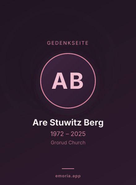 Gedenkportrait von Are Stuwitz Berg
