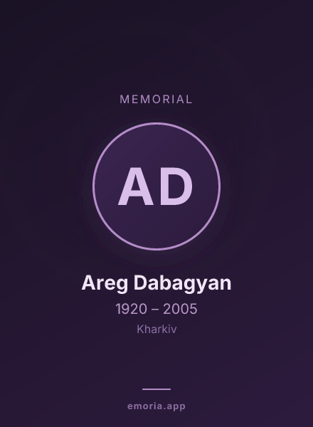 Memorial portrait of Areg Dabagyan