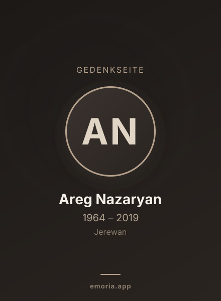 Gedenkportrait von Areg Nazaryan