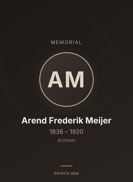 Memorial portrait of Arend Frederik Meijer