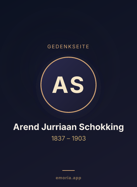 Gedenkportrait von Arend Jurriaan Schokking