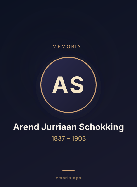Memorial portrait of Arend Jurriaan Schokking