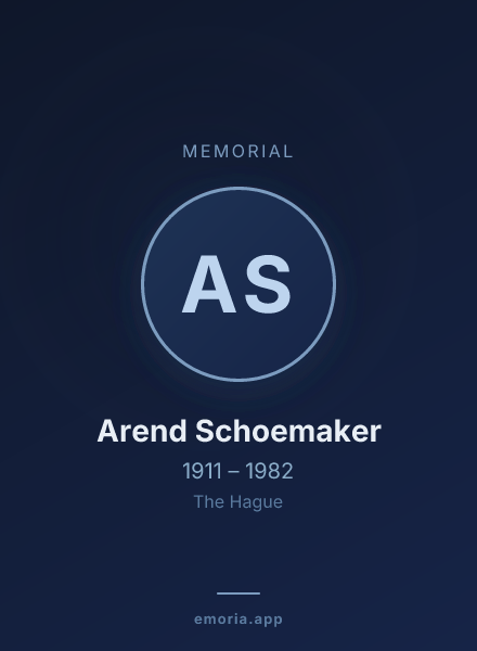 Memorial portrait of Arend Schoemaker