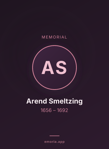 Memorial portrait of Arend Smeltzing