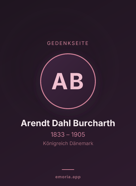 Gedenkportrait von Arendt Dahl Burcharth